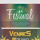 Cartel | Festival 4ºEso - 30/04/2014. Een project van  Ontwerp y Traditionele illustratie van Eloy Pardo Rouco - 12.05.2014