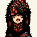 The girl who was thinking about geometry & red flowers Ein Projekt aus dem Bereich Design von Figuren und Traditionelle Illustration von Luis Pinto - 27.02.2013