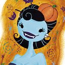 Miss Halloween. Traditional illustration, and Painting project by Eva Sanz - 10.29.2013