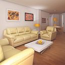 CG Images - Interior piso en Barcelona. Projekt z dziedziny 3D, Architektura wnętrz i Projektowanie wnętrz użytkownika Noel Zaragoza - 12.06.2014