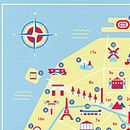 Map of Paris. Traditional illustration project by Noémie Durand - 07.01.2014