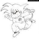 Goku. Un proyecto de Bellas Artes, Diseño, Diseño de personajes, Diseño gráfico e Ilustración tradicional de Estela López Vázquez - 08.07.2014