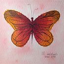 Fire butterfly. Arts, Crafts, Fine Arts, Design, Traditional illustration, and Painting project by María Contreras - 07.12.2014