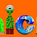 Logos para NICKELODEON  . Un proyecto de 3D, Diseño de personajes, Escenografía, Ilustración tradicional y Tipografía de Raul Real - 15.07.2014