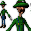  Luigi character Modeling and Texturing 3D in Autodesk Maya . Un proyecto de 3D, Animación, Bellas Artes, Diseño y Diseño de juegos de Ferran Lavado - 27.07.2014