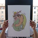 WE ARE WHAT WE EAT. Traditional illustration, and Screen Printing project by GUILLERMO JIMENO - 08.01.2014