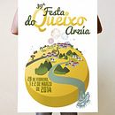 Cartel festa do queixo. Un projet de Design  et Illustration traditionnelle de Ángela Búa - 07.08.2014