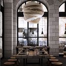 Chinese restaurant . 3D, Arhitectură și Arhitectură de interior de santiago nuez fernandez - 09.25.2014