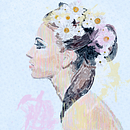 Illustración Chica con Flores. Un projet de Design graphique et Illustration traditionnelle de Gonzalo Martín Elola - 27.06.2014