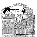 La princesa y el guisante. Traditional illustration project by milena jarjour - 10.26.2014