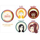 "Calendario de Muñecas" de Ilustrando el Tiempo. Character Design, Graphic Design, and Traditional illustration project by Maria Fernanda Espinosa - 01.05.2015
