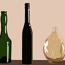 Botellas. Ilustración Vectorial . Un proyecto de Diseño e Ilustración tradicional de Sara Solana - 07.01.2015