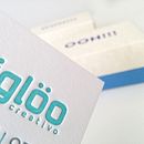 Tarjetas en letterpress para el estudio Iglöo Creativo. Br, ing, Identit, T, and pograph project by Omán Impresores - 02.11.2015