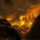 Caos matte painting. Een project van Traditionele illustratie van Fran Aguilar - 14.02.2015