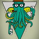 H.P. LOVECRAFT -Hipster Cthulhu. Een project van Traditionele illustratie y Ontwerp van personages van Arturo Güitrón - 28.02.2015
