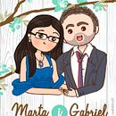 Marta y Gabriel Invitaciones. Design, and Traditional illustration project by Francesc Gómez Guillamón - 03.01.2015