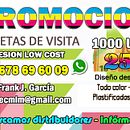 Buscamos distribuidores. 1.000 tarjetas doble cara a todo color. Plastificadas en brillo. Precio cliente 25€. Infórmate. Ein Projekt aus dem Bereich Design, Informationsdesign, Produktdesign, Grafikdesign, Designverwaltung, Traditionelle Illustration, Marketing und Werbung von Frank J. García Garcia - 04.03.2015