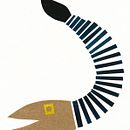 Ilustración- collage "Monstruos poco montruosos". Colagem e Ilustração tradicional projeto de Stella Rubio - 26.08.2015
