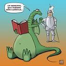 San Jorge y el dragón. Ilustração tradicional projeto de Javier Usón - 22.04.2015
