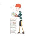 DishwasherBoy. Character Design, and Graphic Design project by Silvia Bezos García - 01.07.2014
