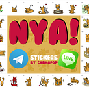 Stickers para usar en tus Chats. Character Design, Graphic Design, and Traditional illustration project by Chema Pop - 06.11.2015
