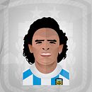 Magos (Maradona, Cruyff, Ronaldinho, Zidane, Pirlo, Kiko & Arda). Character Design, Graphic Design, and Traditional illustration project by José David López Sánchez - 06.19.2015