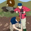 Arqueologia i arqueòlegs I (Sondeig). Un progetto di Illustrazione tradizionale di Mery - 25.08.2014
