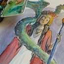Sacerdotisa. Fine Arts, and Traditional illustration project by Almudena Cardeñoso - 06.28.2015