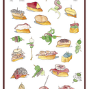 Pintxos/ Bocaas. Un progetto di Graphic design e Illustrazione tradizionale di Estudio Acuático - 13.07.2015