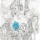 Extrañas mujeres de azul. Fine Arts, Writing, and Traditional illustration project by Pablo Manuel M. R. - 12.06.2011