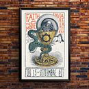 Afiche para Faith no more en Costa Rica Ein Projekt aus dem Bereich Traditionelle Illustration von Daniel Zuniga - 13.08.2015