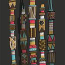 Tribu Tiwi. Projekt z dziedziny Trad, c i jna ilustracja użytkownika Patricia Puig - 02.09.2015