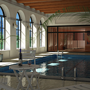 Piscina. Interior 3d. Ein Projekt aus dem Bereich 3D, Animation, Architektur, Innenarchitektur, Bildende Künste, Comic und Innendesign von MARC MONS - 12.09.2015
