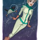 Un paseo espacial. Un projet de Conception de personnages et Illustration traditionnelle de Patricia Fernández Ruibal - 20.09.2015