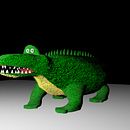 Cocodrilo lowpoly. 3D project by Julian Lobeto - 09.22.2015