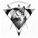 Geometric Owl. Un proyecto de Diseño, Diseño gráfico e Ilustración tradicional de Cristina Sánchez - 22.09.2015
