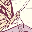 La lengua de las mariposas (For an Exhibition). Traditional illustration project by Diego Burdío - 09.11.2015