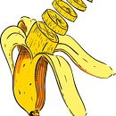 Banana. Ilustração tradicional projeto de Yamina Pipolo - 18.10.2015
