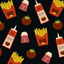 French Fries . Design de personagens, Design, Design gráfico e Ilustração tradicional projeto de Ivy Nunes - 28.10.2015