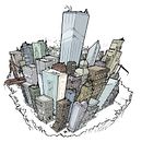 growcity. Un projet de Direction artistique, Illustration traditionnelle , et Publicité de Ignacio García Lázaro - 20.05.2013