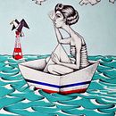 Life in a boat is much better. Artes plásticas, Design gráfico, Ilustração tradicional, e Pintura projeto de Ramiro Cavil - 18.12.2015