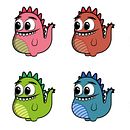 Ilustración para cojín infantil DRAKO. Design, Character Design, and Traditional illustration project by Milimetriko Web & Diseño - 12.24.2015