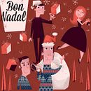 Bon Nadal Postal. Projekt z dziedziny Projektowanie graficzne, Trad, c i jna ilustracja użytkownika Debbie Nicole Marentes - 23.12.2015