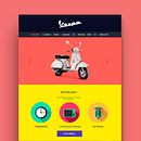 Vespa - Diseño web. Projekt z dziedziny Web design użytkownika Diana Sánchez - 09.01.2016