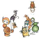 Más monstruos. Un proyecto de Diseño de complementos e Ilustración tradicional de Angela Morales - 12.01.2016