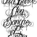 La Letra Con Sangre Entra.. Calligraph, Arts, Crafts, Design, Traditional illustration, T, pograph, and Writing project by Posk Buenatinta - 04.16.2010