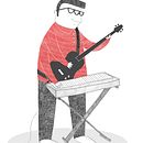 Mutant musicians. Ilustração tradicional, e Música projeto de Elena Gómez - 25.01.2016