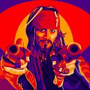 Ilustración de jack sparrow . Un proyecto de Bellas Artes, Diseño gráfico, Ilustración tradicional y Pintura de Amaury Garcia - 08.01.2016