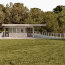 Casa Garrison, Alberto Campo.  Infografia personal. Een project van Architectuur van Alfredo Jimenez Guerrero - 04.02.2016