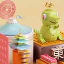 FUJI / 東京 . 3D, Art Direction, Character Design, and Traditional illustration project by Juan Felipe Amaya Guarin - 02.08.2016